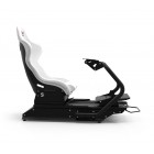Rseat S1 White Seat / Black Frame Racing Simulator Cockpit